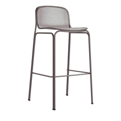 Tabouret de bar CAPRI empilable en résille métallique - Gamme Colos