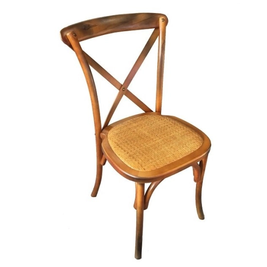 Chaise Bistrot DOS CROISÉ avec Galette Amovible