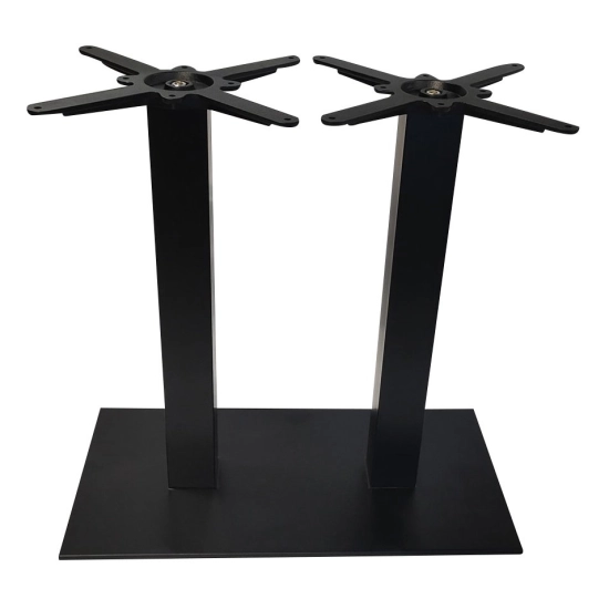 Pied de table Bistrot - en fonte - Double base rectangulaire