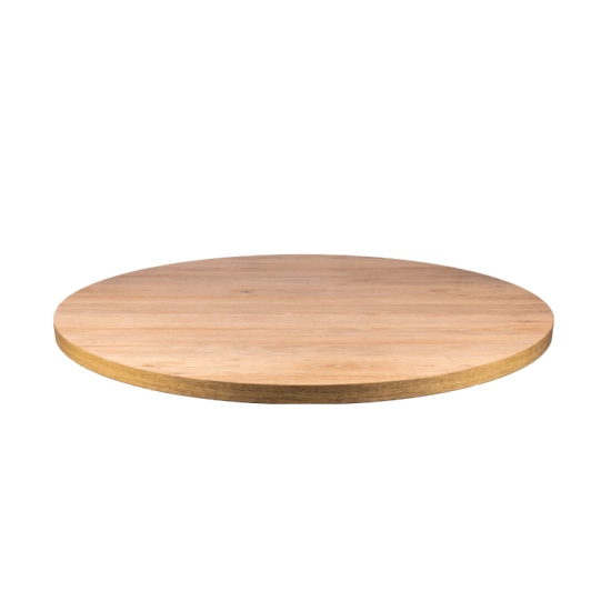 Plateau Bois Mélaminé Ø110 cm - Finition chêne naturel