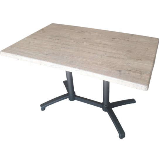 Pied de table Bistrot double en aluminium