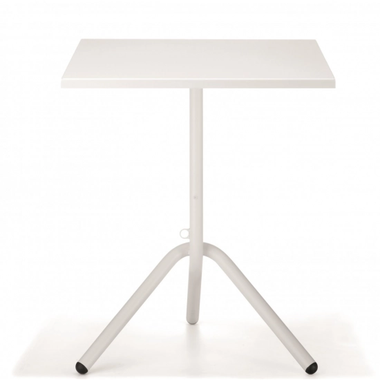 Table BARI, métallique et pliante, avec plateau carré 70x70 cm - Gamme Colos